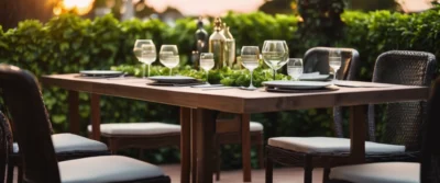 Verres sur mesure pour table de jardin : élégance, sécurité et adaptation parfaite